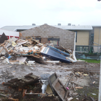 Demolishing the old Blackdown building