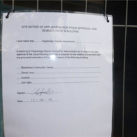 demolishing of the old blackdown building 001