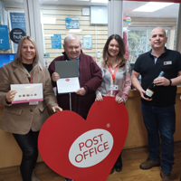 Roger Honey Exeter Road 50 Year long service award presentat