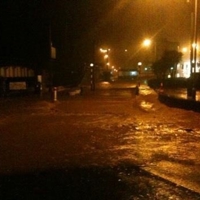 Town flooded 