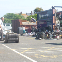 Council skip at Sandy Lane car park