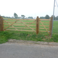 New gate at Sandy Lane park