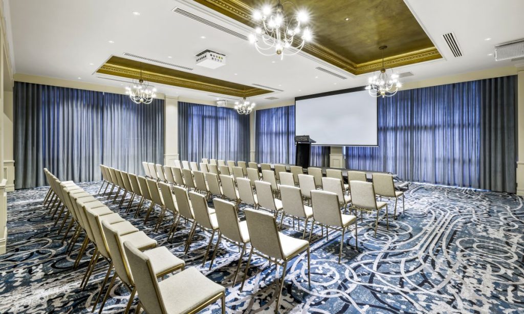 Elegant function venue in Adelaide showcasing stylish function rooms set up for a formal event, highlighting premium function venues and modern venue design.