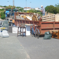 Council skip at Sandy Lane car park 001