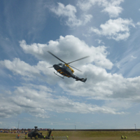 Helicopters landing at Dawlish Warren 006