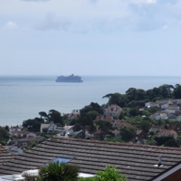 Scarlet Lady (Virgin) cruise ship passing Dawlish today