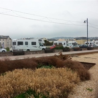 The campervan invasion, teignmouth sea front.