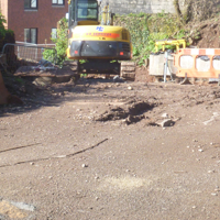 Cycle path leading to the station