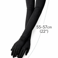 Black Opera Gloves for Women – 22 Inch Elbow Length