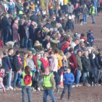 Teignmouth beach 08 02 2020 - save our beach - Human chain event.